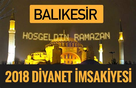 Balıkesir iftar saatleri 2018